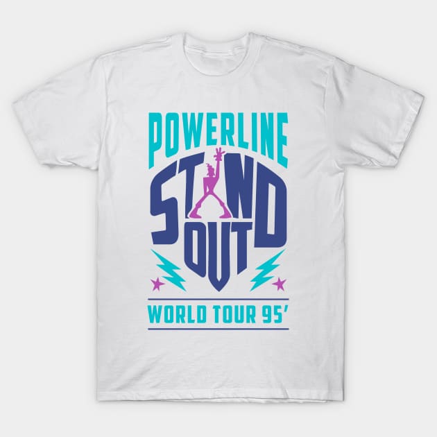 Powerline - Stand Out - World Tour 95' T-Shirt by Batg1rl